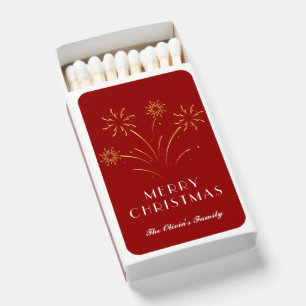 Custom Family Name Merry Christmas Decorative Matchboxes