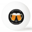 Custom Family Name & Monogram Beer themed black Ping Pong Ball Custom Family Name & Monogram Beer themed black Ping Pong Ball
