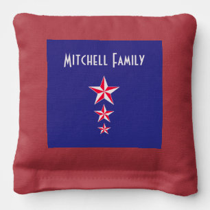 Custom Family Name Patriotic Cornhole Set Bags