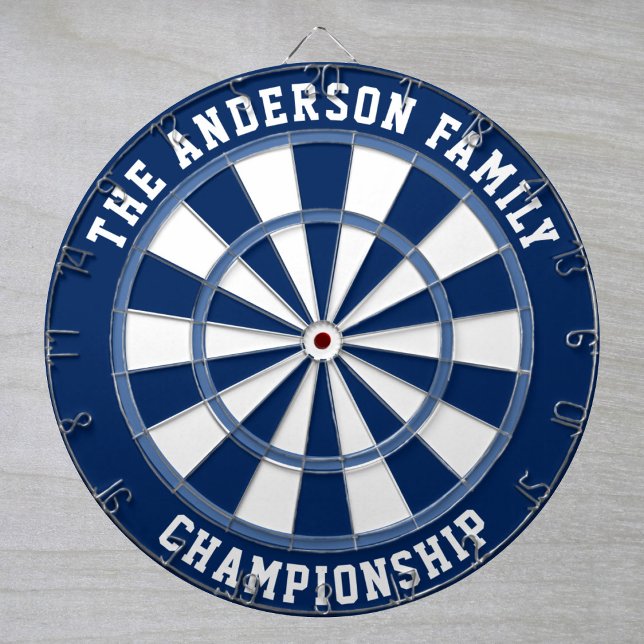 Custom Family Name Personalized Blue Dartboard (Creator Uploaded)