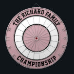 Custom Family Name Personalized  Dartboard<br><div class="desc">Custom Family Name Personalized Dartboard Add a family name, and easily create your personalized family name dartboard. Click CUSTOMIZE to change the text color or board colors. You can TRANSFER this DESIGN on other Zazzle products and adjust it to fit most of the Zazzle items. Standard Studio designs are made...</div>