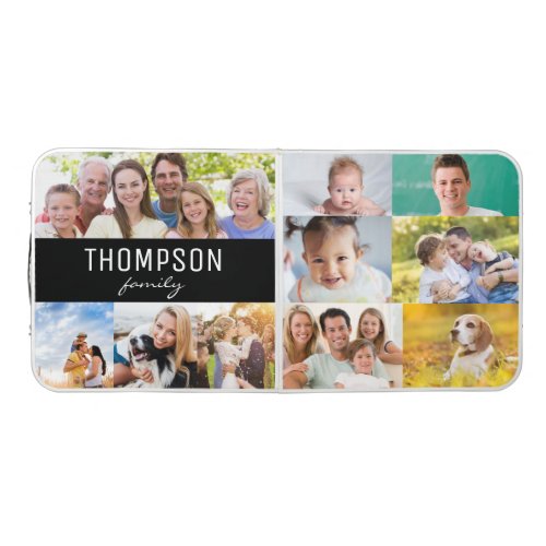 Custom Family Name Photo collage Beer Pong Table