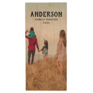 Custom Family Name Photo USB Flash Drive
