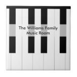 Custom Family Name Piano Keys Music Room Ceramic Tile