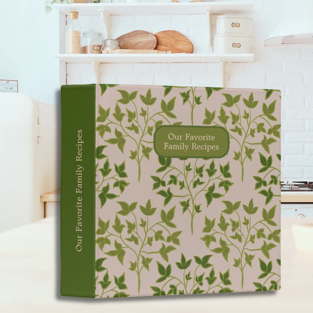Custom Family Name Recipe Binder With Greenery (Creator Uploaded)