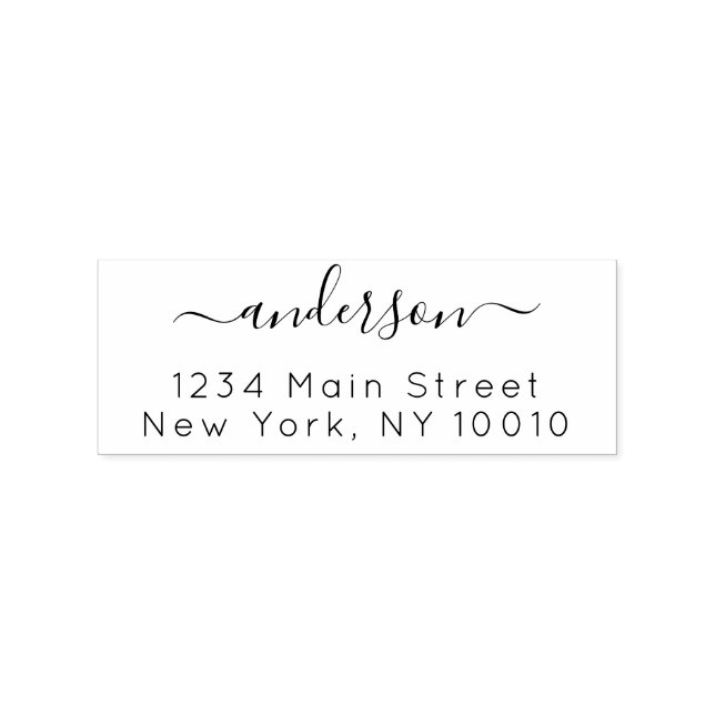 Custom Family Name & Return Address Hand-written Rubber Stamp (Imprint)