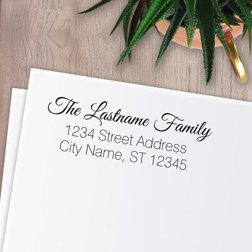 Custom Family Name Return Address script Mod Vibes Self_inking Stamp