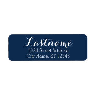 Navy Blue Return Address Labels | Zazzle