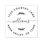 Custom Family Name Round Return Address