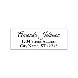 Custom Family Name RSVP Adress Royal Rubber Stamp