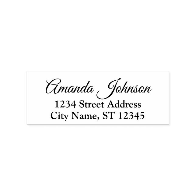 Custom Family Name RSVP Adress Royal Rubber Stamp (Imprint)