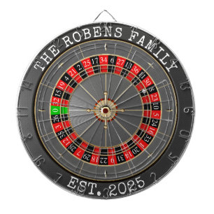 Custom Family Name Rustic Dartboard