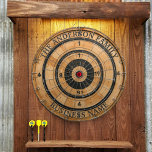 Custom Family Name Rustic  Dartboard<br><div class="desc">A dartboard is a popular recreational and competitive game that provides hours of fun for players of all ages and skill levels. Typically made from sisal fibers, cork, or electronic components, dartboards are designed to withstand the impact of darts while offering precise scoring zones. Standard dartboards feature a circular design...</div>