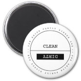 Elegant Clean Dirty Dishwasher Magnet