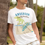 Custom Family Name Summer Beach Vacation T-Shirt<br><div class="desc">A customizable product for your next beach vacation. These products add a great value to your family vacations and it makes your family or group photos even more memorable. Easily change the text according to your preference. Matching items available in the below collection.</div>