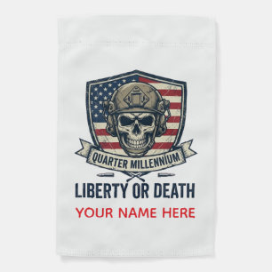 Custom Family Name Tactical Skull 250 Years  Garden Flag