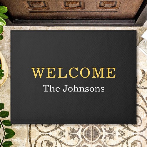 Custom Family Name Text Personalized Doormat