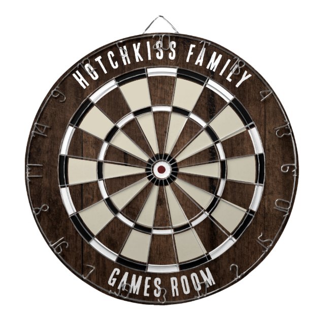 Custom Family Name Unique Dart Board (Front)
