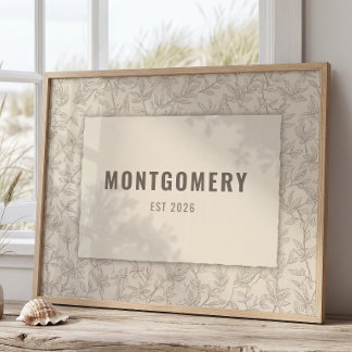Custom Family Name Wall Art Vintage Style Decor