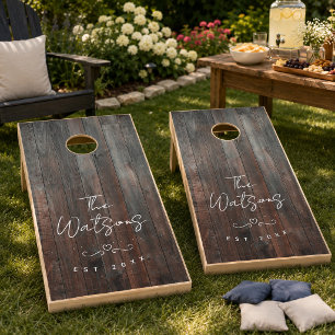 Custom Family Name Wedding Games  Cornhole Set
