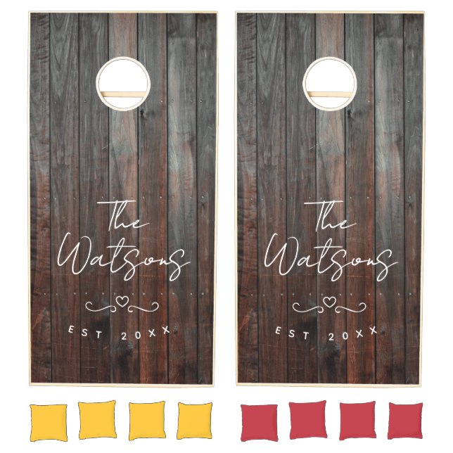 Custom Family Name Wedding Games  Cornhole Set (Set)