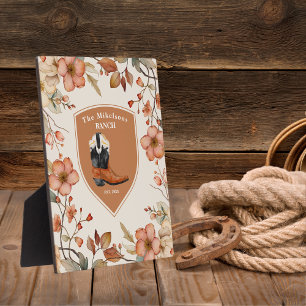 Custom Family Name Western Ranch Plaque