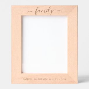 Custom Family Name Wood Engraved Frames