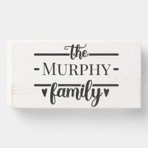 Custom Family Name Wooden Box Sign