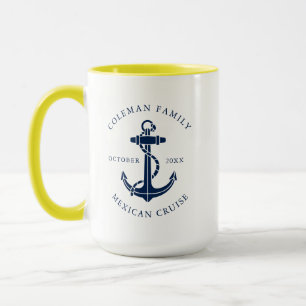 Custom Family Nautical Boat Anchor Mug