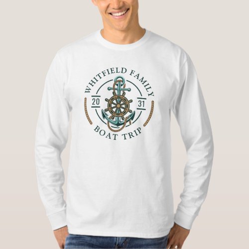 Custom Family Nautical Boat Trip Reunion Vacation T_Shirt