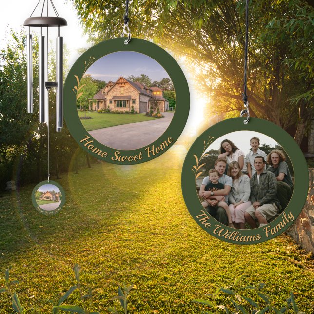 Custom Family New House Photo Home Sweet Home Wind Chime (Custom Family New House Photo Home Sweet Home Wind Chime)