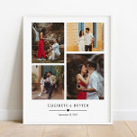 Custom Family or Wedding Couple 4 Photo Collage Poster<br><div class="desc">This design printed Add Your Own Custom Family or Wedding Couple 4 Photo Collage Poster that can be customized with your text. Please click the "Customize it" button and use our design tool to modify this template. Check out the Graphic Art Design store for other products that match this design!...</div>