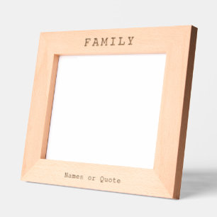 Custom Family Personalized Text Engraved Picture Frames