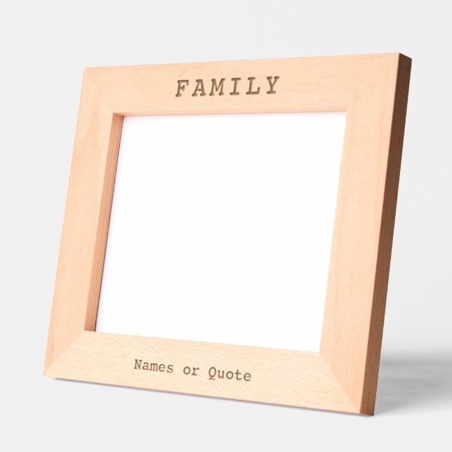 Custom Family Personalized Text Engraved Picture Frames (Left)