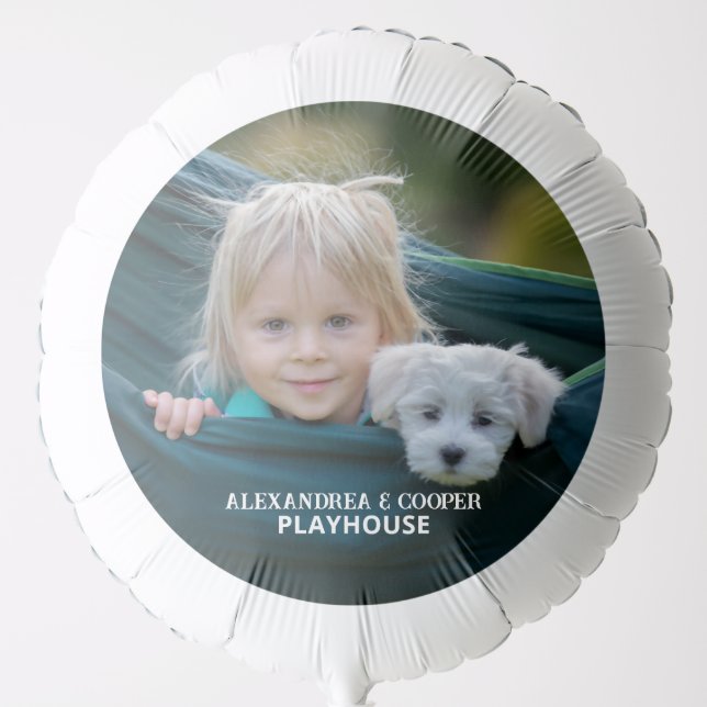 Custom Family Pet Dog Photo Personalize  Balloon (Front)