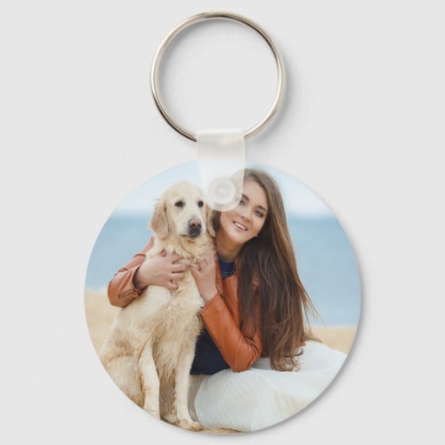 Custom Family  Pet Photo Keychain Gift