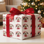Custom Family Pet Photo Merry Christmas Wrapping Paper<br><div class="desc">Celebrate your pup this holiday season with our Bow Custom Photo Dog Christmas Wrapping Paper. This stylish design features your dog’s photo, name, and year, highlighted with a sweet hand-drawn bow detail. A modern and charming way to wrap gifts and show off your furry friend. Personalize easily with the blue...</div>