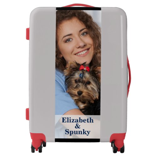 Custom Family Pet Photo Name Personalize Luggage