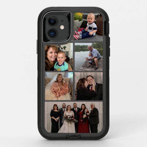 Custom Family Photo 6 Pictures Collage Modern OtterBox Defender iPhone 11 Case