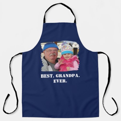 Custom Family Photo Abuelo Nonno Best Grandpa Ever Apron