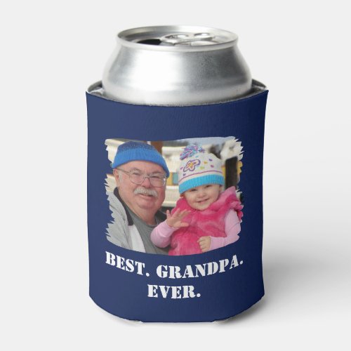 Custom Family Photo Abuelo Nonno Best Grandpa Ever Can Cooler
