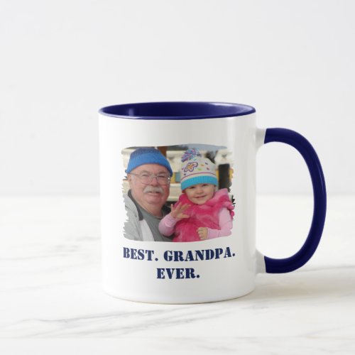 Custom Family Photo Abuelo Nonno Best Grandpa Ever Mug