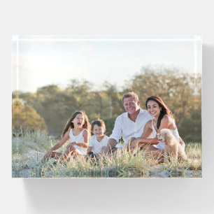 Custom family photo add photo stylish personalized paperweight