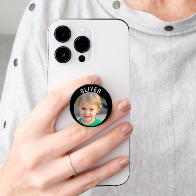 Custom Family Photo and Name  PopSocket (Hand)