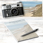 Custom family photo beach travel notepad<br><div class="desc">Personalize and add your photo of your family,  kids,  wife,  girlfriend or pet. The photo has a white overlay so that you can see your writing.
The photo shows a photo from a family summer vacation and a day at the beach.</div>