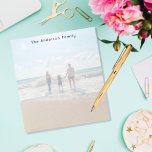 Custom family photo beach vacation notepad<br><div class="desc">Personalize and add your photo of your family,  kids,  wife,  girlfriend or pet. The photo has a white overlay so that you can see your writing.
The photo shows a photo from a family summer vacation and a day at the beach.</div>