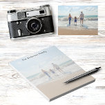 Custom family photo beach vacation notepad<br><div class="desc">Personalize and add your photo of your family,  kids,  wife,  girlfriend or pet. The photo has a white overlay so that you can see your writing.
The photo shows a photo from a family summer vacation and a day at the beach.</div>