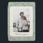 Custom Family Photo Boho Arch Pattern Sage Green iPad Pro Cover<br><div class="desc">A sleek and stylish design featuring a boho-inspired arch pattern in soft sage green. The modern,  minimalist aesthetic creates a timeless look,  perfect for those who love contemporary geometric designs with a subtle retro influence. A great choice for trend-forward individuals who appreciate chic,  understated style.</div>