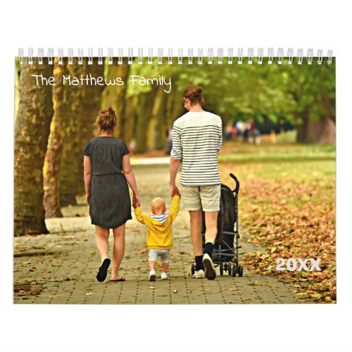 Custom Family Photo Calendar  Editable Year