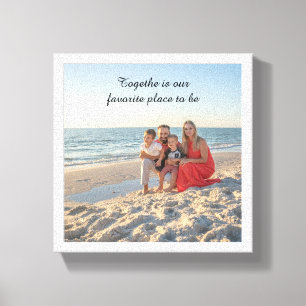 Custom Family Photo Canvas – Holiday Motivational Print